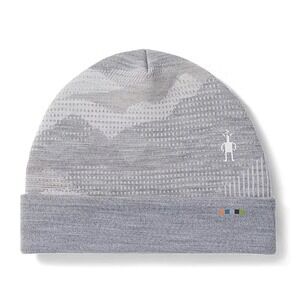 Smartwool Thermal 100% Merino Wool Reversible Cuffed Beanie Light Gray Unisex